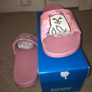 Ripndip pink camo slides